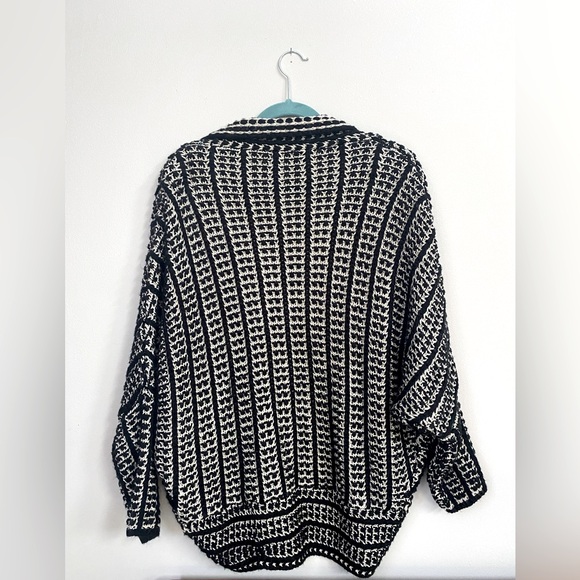 QED London Open Front Knit Cable Cardigan Size Large - Picture 2 of 9